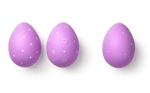 Easter Eggs on White Stock Photos