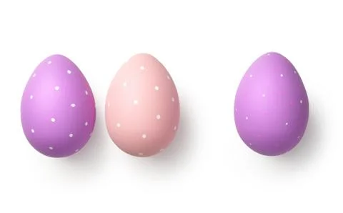 Easter Eggs on White Stock Photos