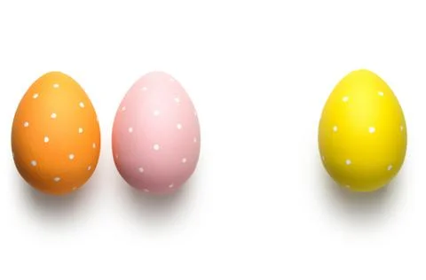 Easter Eggs on White Stock Photos