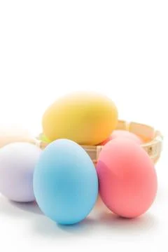 Easter eggs on white Stock Photos