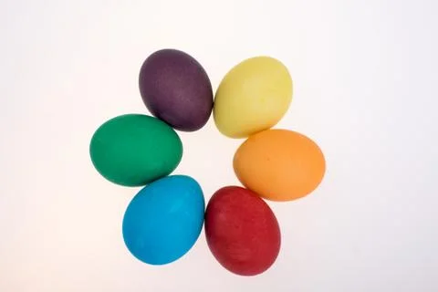 Easter eggs on white Stock Photos