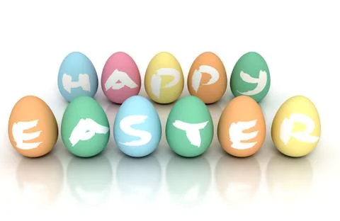 Easter Eggs on white - Stock image Foto stock