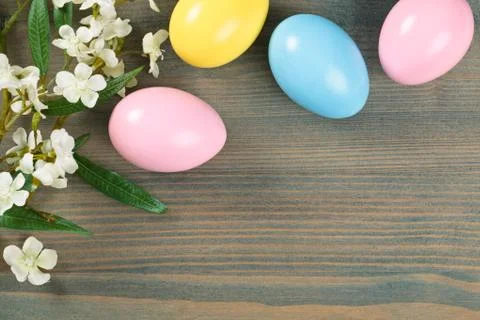 Easter eggs wreath. Stock Photos