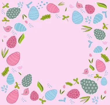 Easter elements background candy Illustrazione stock