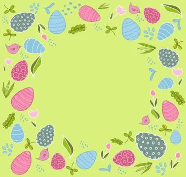 Easter elements background lemon 库存插图