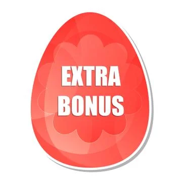 Easter extra bonus in easter egg with flowers Stock Illustration