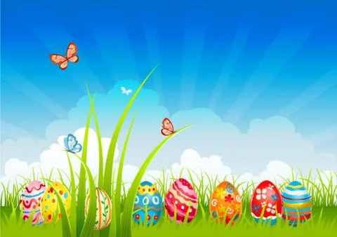 Easter  festive background Stock Illustration