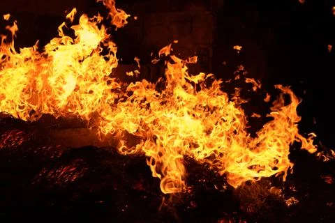 Easter fire, flame, night Stock Photos
