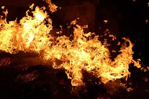 Easter fire, flame, night Stock Photos