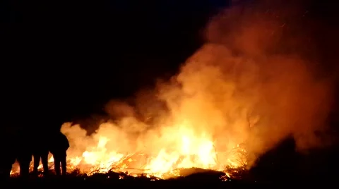 Easter fire Stock Footage 65299840