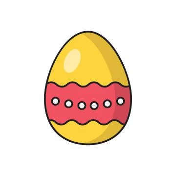 Easter flat color icon 스톡 일러스트