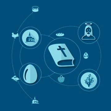 Easter flat infographic Illustrazione stock