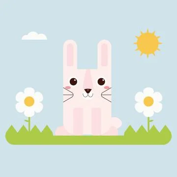 Easter Flat Simple Vector Illustration-13 Stock Illustration