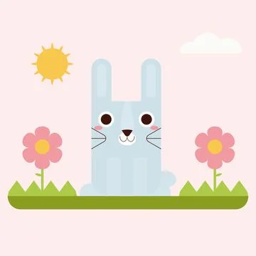 Easter Flat Simple Vector Illustration-12 Stock Illustration