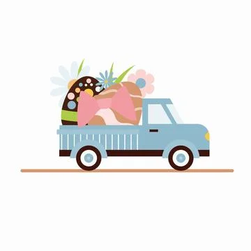 Easter Flat Simple Vector Illustration-14 Stock Illustration