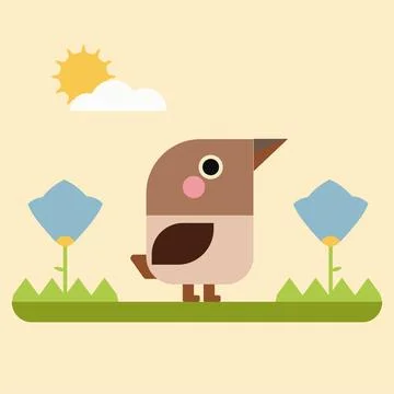 Easter Flat Simple Vector Illustration-18 Stock Illustration