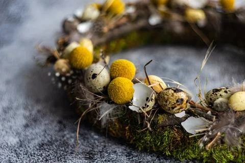 Easter floral composition 스톡 사진