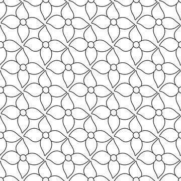 Easter flowers vector plant pattern line doodle イラスト素材