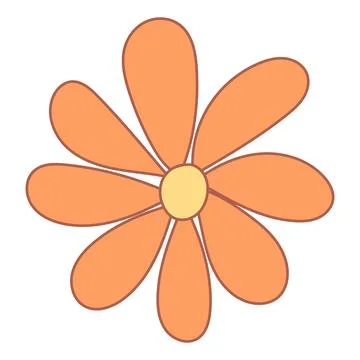 Easter flowers vector plants colored icon element Stock Illustration