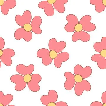 Easter flowers vector plants colored pattern texti 스톡 일러스트