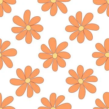 Easter flowers vector plants colored pattern texti Stockillustratie