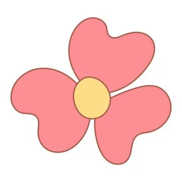 Easter flowers vector plants colored icon element Stock Illustration