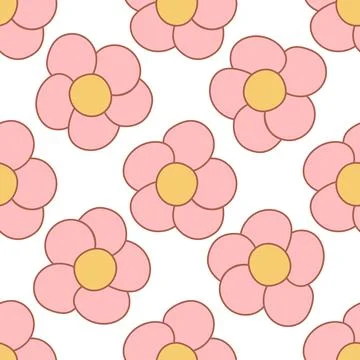 Easter flowers vector plants colored pattern texti 库存插图