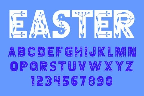Easter Font Stock Illustration
