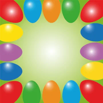 Easter frame from color eggs Stock Illustration