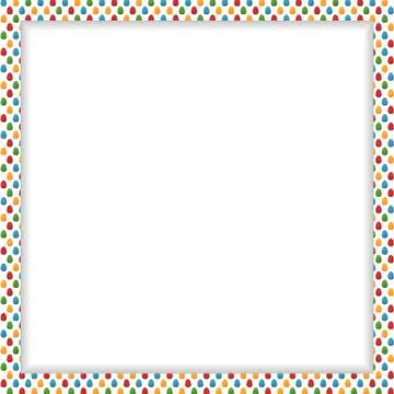 Easter frame with colorful eggs pattern and free space in the center Stock Illustration