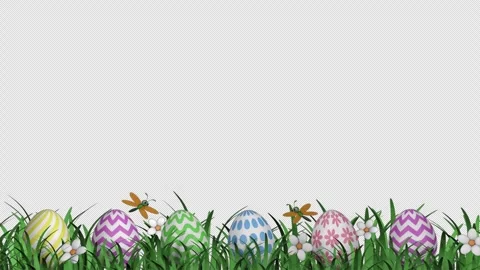 Easter frame on a seamless loop Stock Footage 303707663