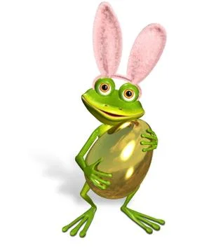Easter frog Stock Illustration