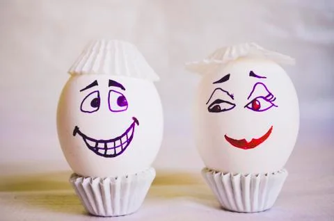 Easter fun with egg art Foto stock