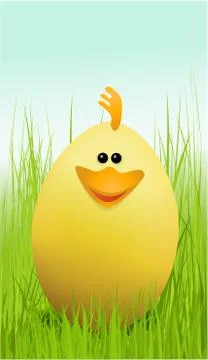 Easter funny chicken Stock Illustration