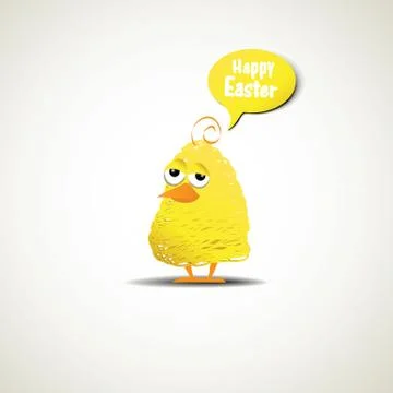 Easter funny chicken Stock Illustration