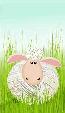 Easter funny sheep Stock Illustration