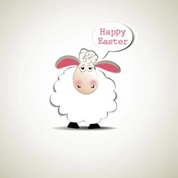 Easter funny sheep Stock Illustration