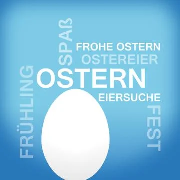 Easter german language background fresh light design Stock Illustration