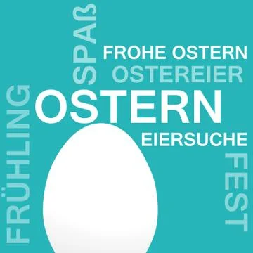 Easter german language background fresh light design Stock Illustration