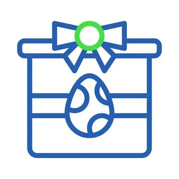 Easter Gift Box with Egg. Concept of Celebration, Gift Giving, and Holiday. Stock Illustration