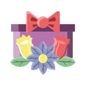 Easter gift decorated on white background 스톡 일러스트