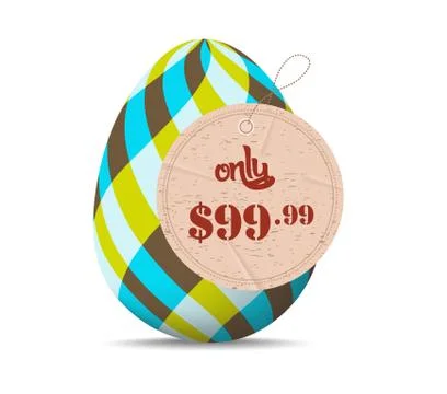 Easter gift tags decorated with egg Stock Illustration