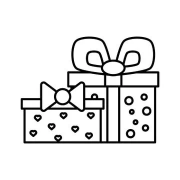 Easter gifts decorated on white background 스톡 일러스트
