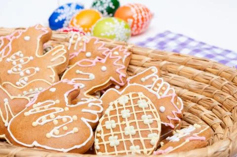 Easter gingerbreads Stock Photos