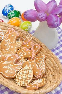Easter gingerbreads Stock Photos
