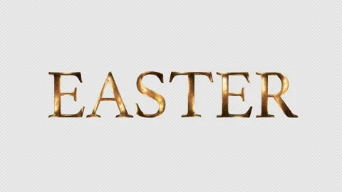 Easter Gold Text, Alpha Channel Stock Footage 237605738