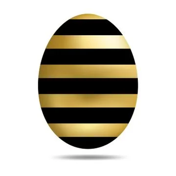 Easter Golden Egg isolated on white background. Vector illustration. Illustrazione stock
