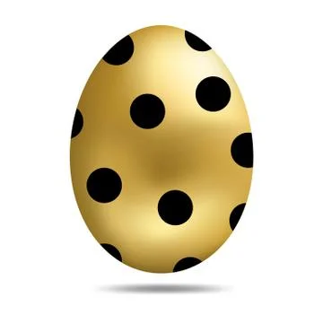 Easter Golden Egg isolated on white background. Vector illustration. 스톡 일러스트