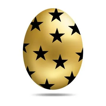 Easter Golden Egg isolated on white background. Vector illustration. Stock Illustration