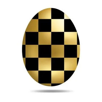 Easter Golden Egg isolated on white background. Vector illustration. Stock Illustration